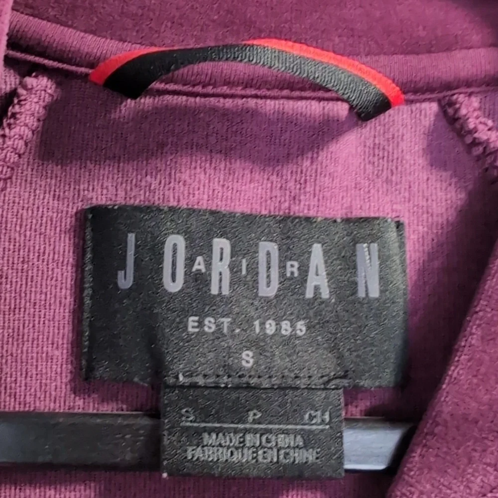 Air Jordan Nike Velour Track Jacket Size Small in Bordeaux Purple Wine